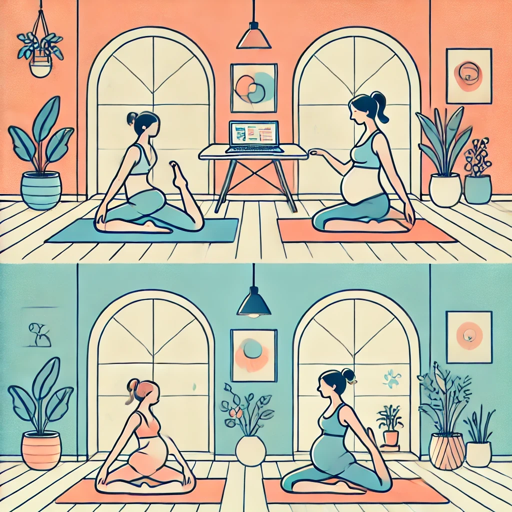 Benefits of Taking Pregnancy Yoga Classes Online vs in-Studio