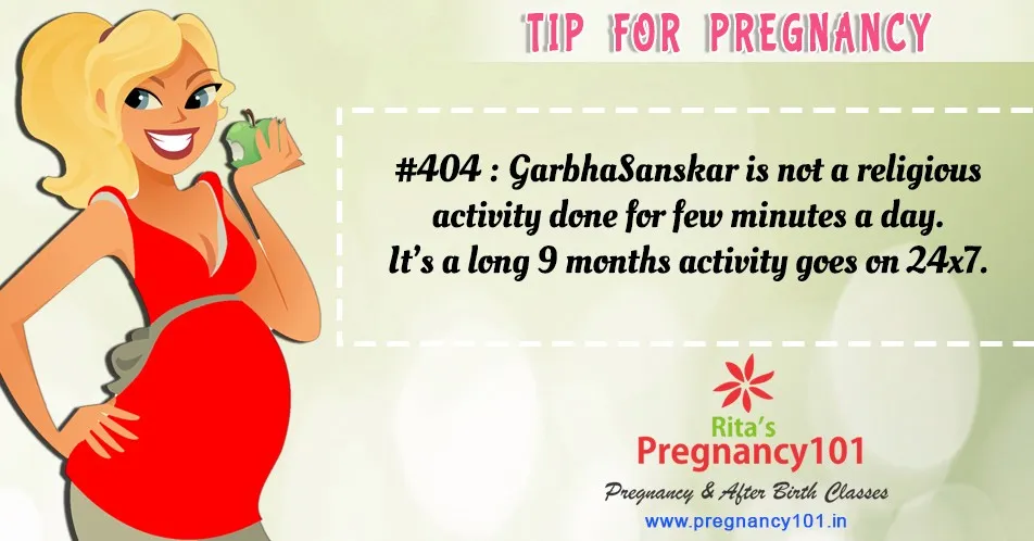 Garbha sanskar is not a religious activity done for few minutes a day