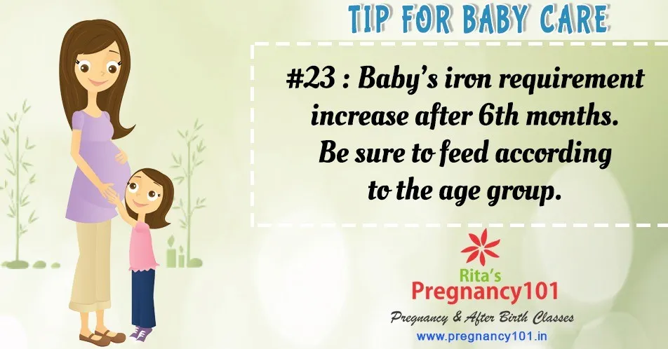 Babys iron requirement increase after 6th months