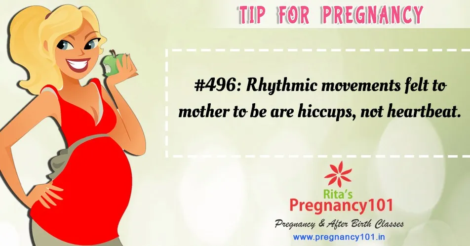Rhythmic movements felt to mother to be are hiccups