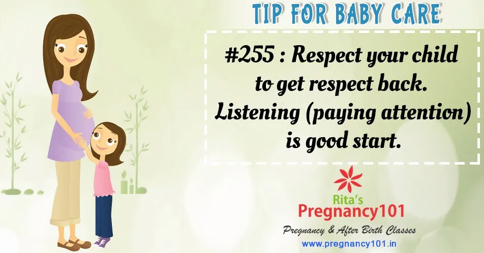 Respect your child to get respect back listening is good start