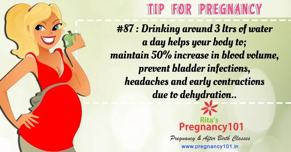 Drinking around 3 ltrs of water a day helps your body to maintain 50 increase in blood volume