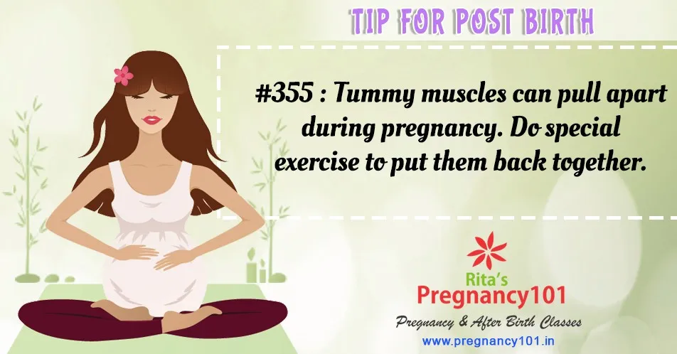 Tummy muscles can pull apart during pregnancy do special exercise to put them back together