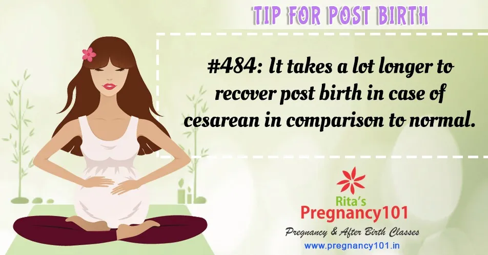 Post birth in case of cesarean