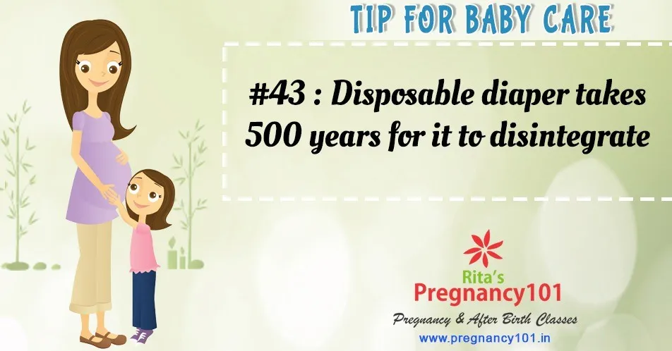 Disposable diaper takes 500 years for it to disintegrate