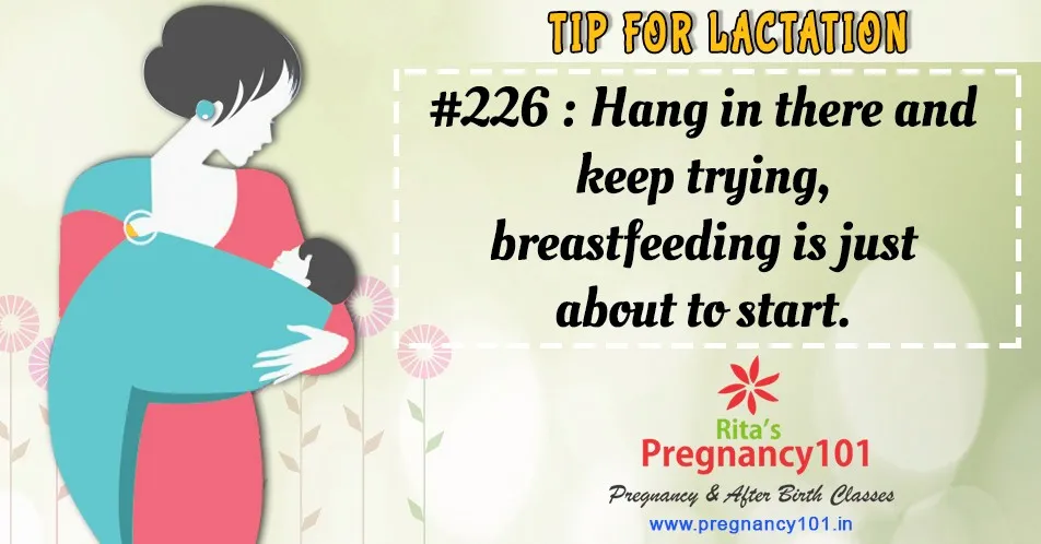 Hang in there and keep trying breastfeeding is just about to start