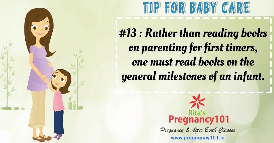 Mothers must read books on the general milestones of an infant