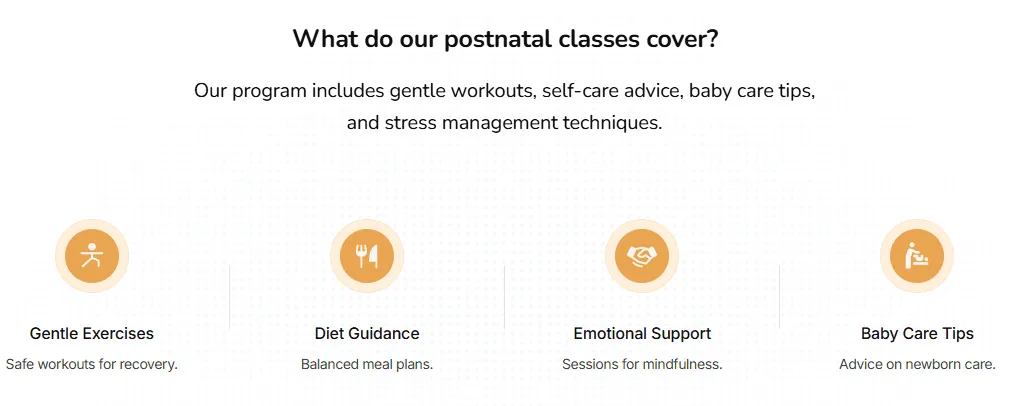 Postnatal classes benefits and coverage