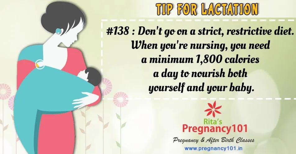 When youre nursing you need a minimum 1800 calories a day to nourish both yourself and your baby