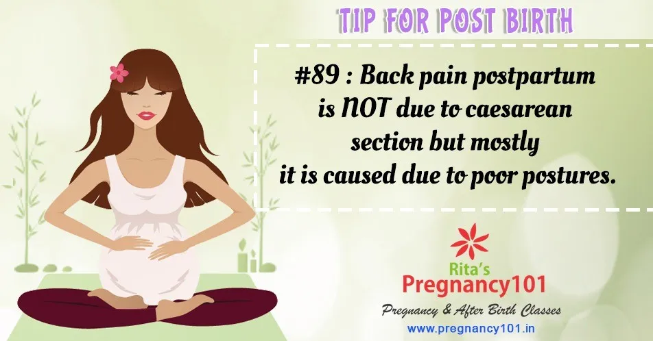 Back pain postpartum is not due to caesarean section