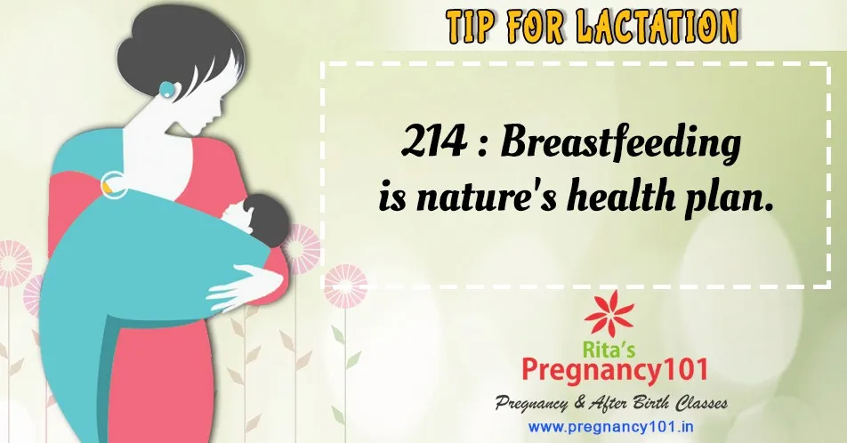 Breastfeeding is natures health plan