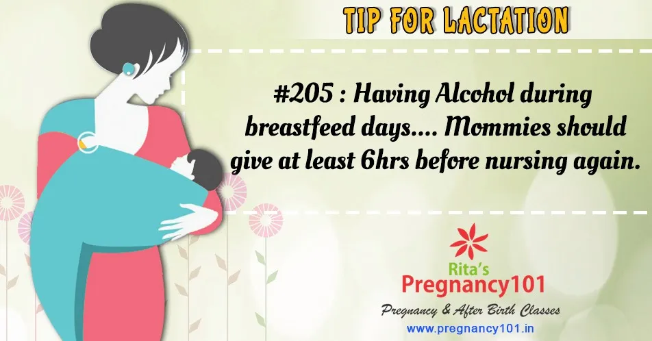 Having alcohol during breastfeed days
