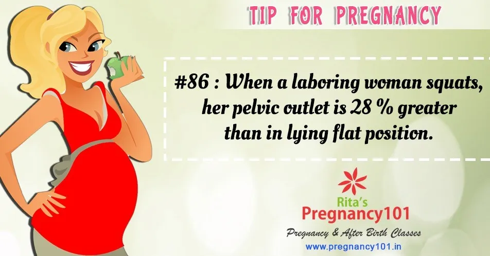Laboring woman squats her pelvic outlet is 28 greater than in lying flat position
