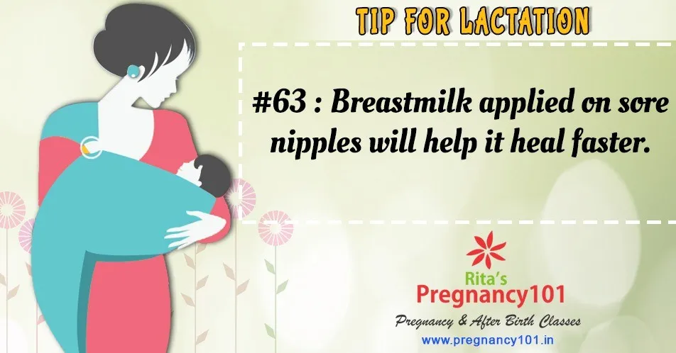 Breastmilk applied on sore nipples will help it heal faster