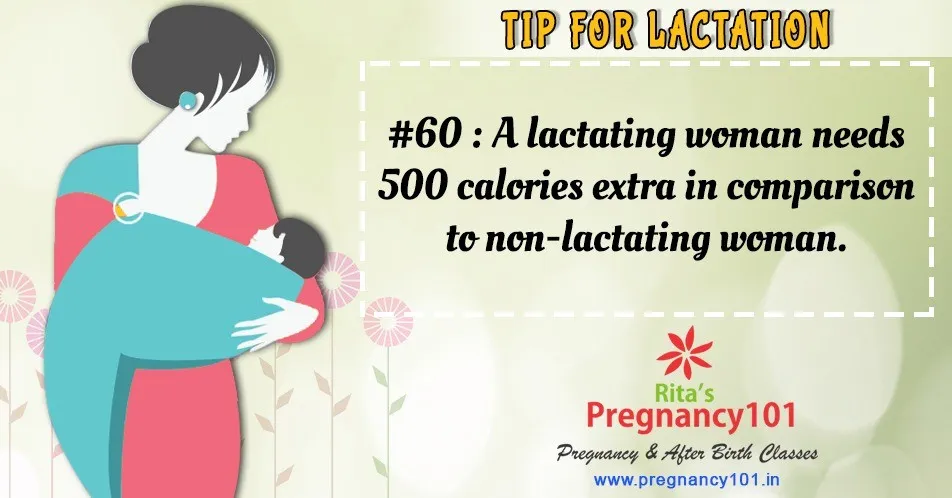 A lactating woman needs 500 calories extra in comparison to non lactating woman