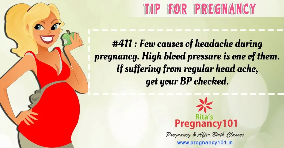 Few causes of head ache during pregnancy