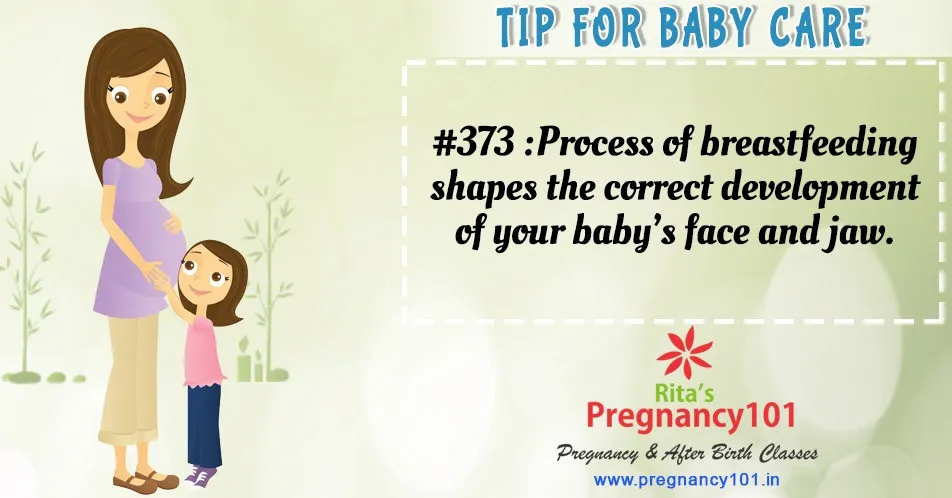 Process of breastfeeding shapes the correct development of your babys face and jaw