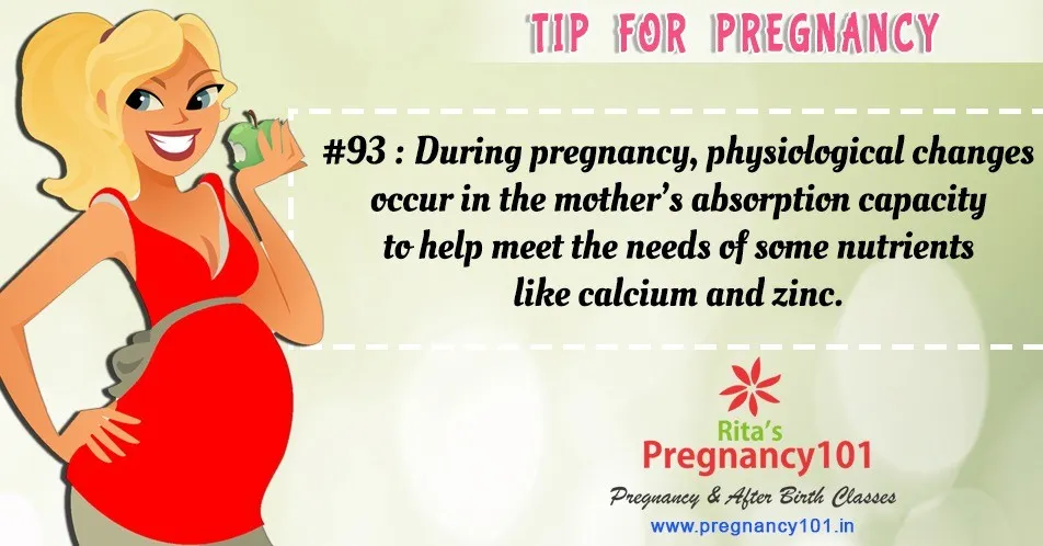 During pregnancy physiological changes occur in the mothers absorption capacity