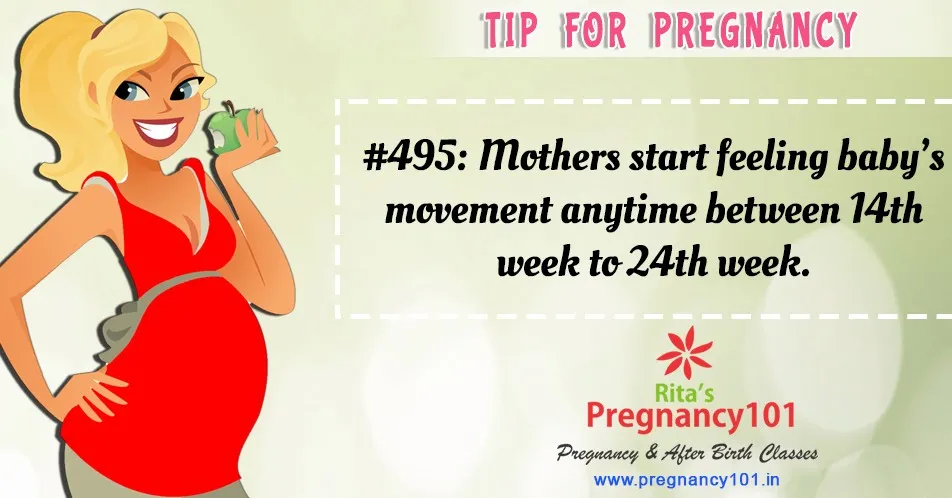 Mothers start feeling babys movement