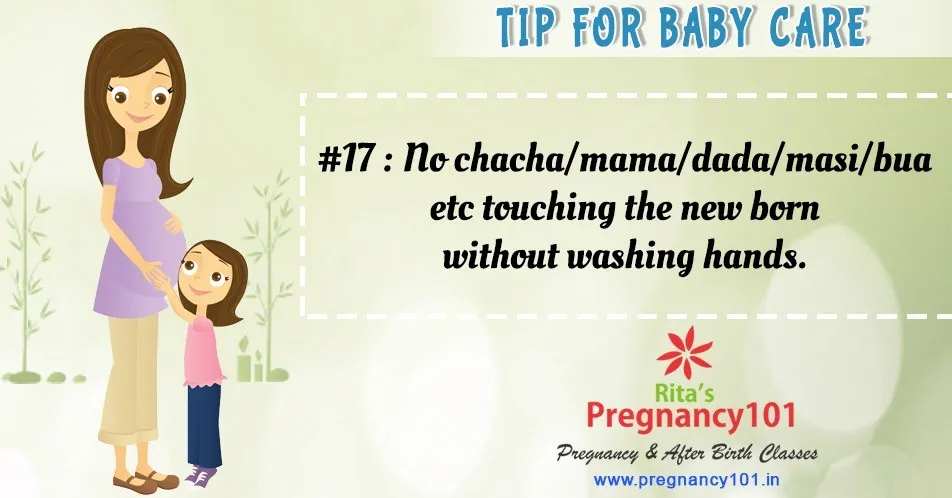 No one should touch new born baby without washing hands