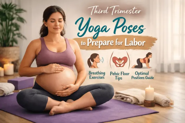 Third trimester yoga poses to prepare for Labor: Breathing, pelvic floor & positioning guide
